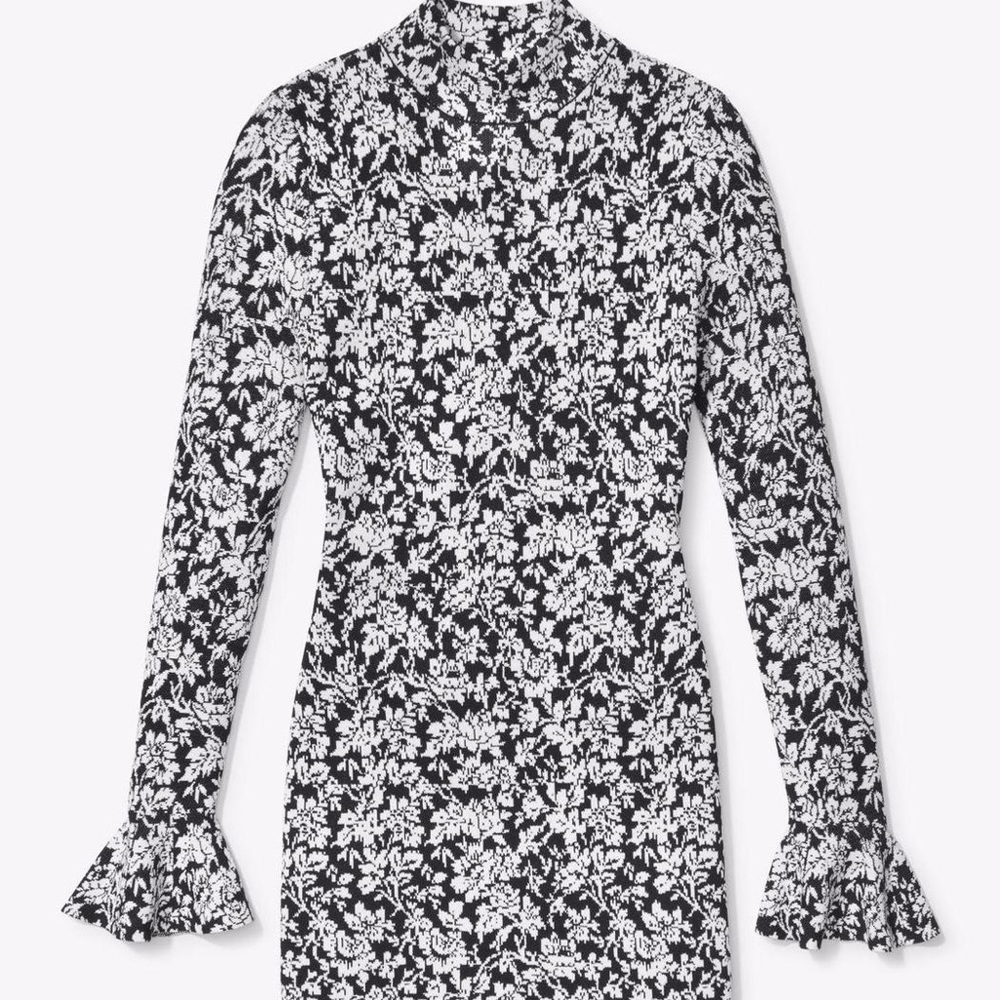 Long Sleeve Floral Midi Dress GORGEOUS